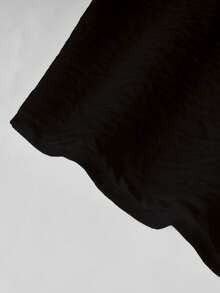 EMERY ROSE Women's Solid Color Casual Versatile Daily Wear Shirt - Black - View 9