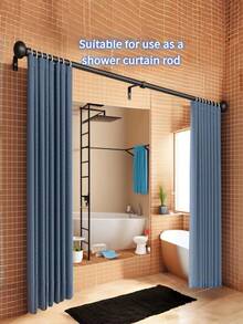 1 pièce Tringle à rideaux en acier inoxydable noir/blanc, tringle à rideaux de fenêtre, tringle à rideaux romains, convient pour la salle de bain, la chambre, le salon, décoration de la maison, décoration d'automne, accessoires de salle de bain, rentrée scolaire - multicolore - Voir 5