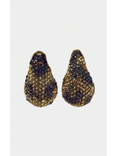 Noxbound Full Of Colorful Rhinestone Water Drop Stud Earrings,BOHEMIAN/Modern/Chic,Layered/Gemstone/Beaded/Crystals,Summer/Beach/Prom/Part/Vacation/Travel,For Mom/Women/Girl/Mother,Daily Wear/Work Day,Gold