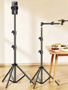 Teckwe 1pc Adjustable Desktop Photography Tripod Lightweight Foldable Portable Stable Non Slip Base Universal Solid Color Multifunctional Desktop Stand Height Adjustable Angle Rotation Compatible With Smartphone Camera Live Streaming Vlog Shooting Video Recording Content Creation Selfie Photography Outdoor Indoor Daily Use Multimedia Shooting Accessory - View 7