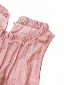 Balvessa Đầm chữ A xếp tầng màu hồng bằng vải chiffon dành cho nữ, thích hợp cho kỳ nghỉ. - Hồng - Xem 3