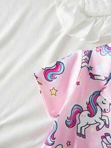 Baby Girls' Cute Plaid Bow Print Short Sleeve Cardigan Top And Shorts 2pcs Comfy Pajama Set - Pink - View 6