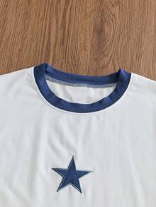 SWAVVY 男士 2026 世界盃 T-Shirt，休閒寬鬆版型短袖拼接圖案 T-Shirt，經典配色足球球衣，透氣不黏膩，訓練、比賽與球迷支持的首選，中性款，2026 足球球衣，球迷禮物，球迷服飾 - 白色 - 查看 4