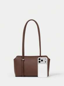 SHECARRY Women's Shoulder Bag, Exquisite And Simple Commuter Tote Bag - coffee color - View 4
