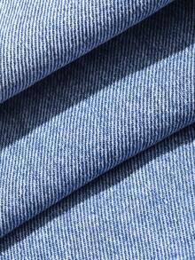 Dazy Plus Washed Blue Distressed Relaxed Straight Leg Long Jeans, Versatile Plus Size For Spring/Summer - Medium Wash - View 3