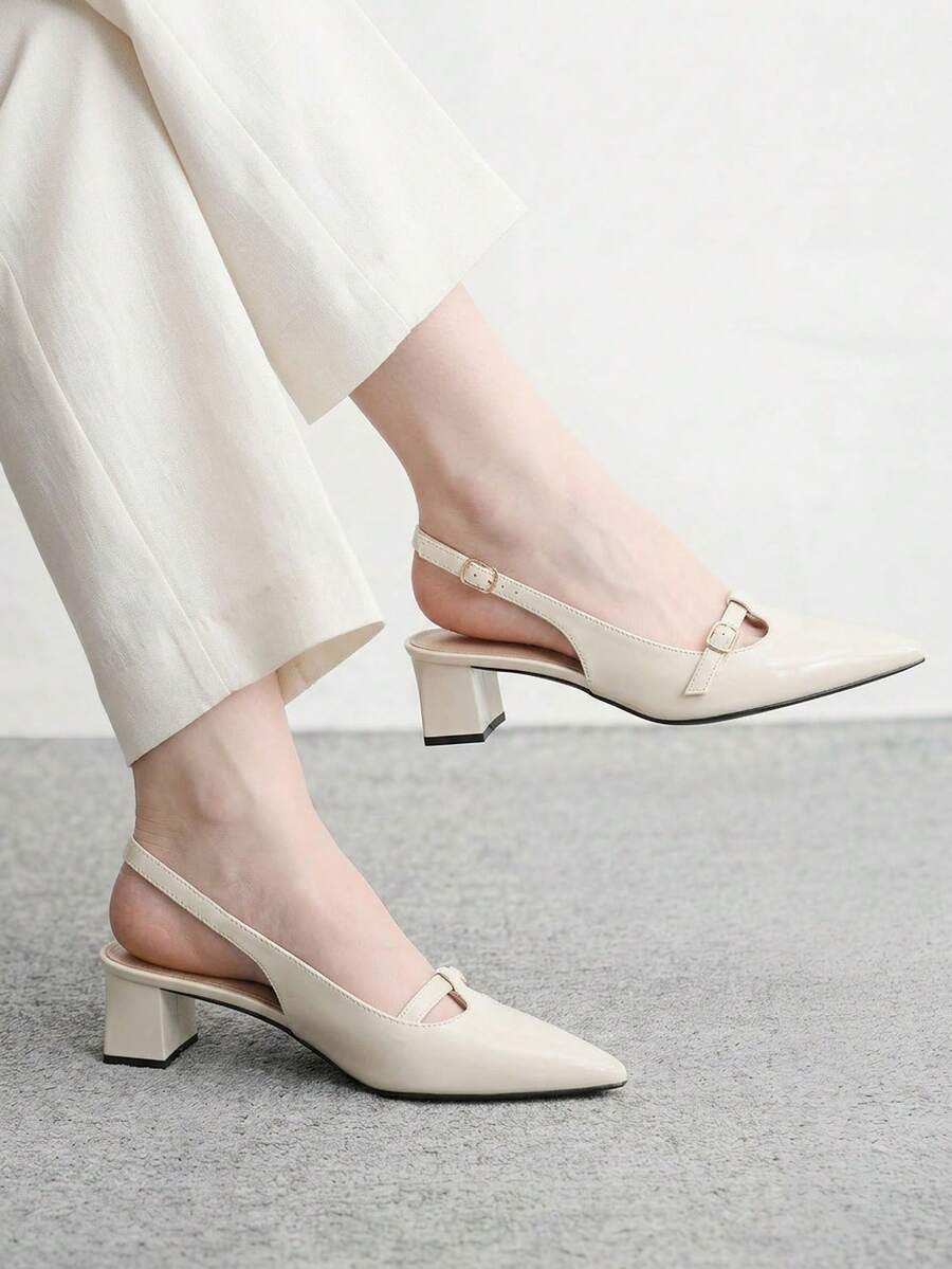 CUCCOO BIZCHIC Giày sandal cao gót dành cho nữ - Màu be - Xem 1