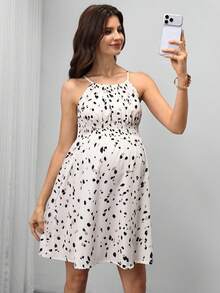 SHEIN Đầm hai dây họa tiết hoa nhí mùa hè dành cho nữ, kiểu dáng thắt eo, thích hợp cho bà bầu, đi nghỉ mát, hẹn hò. - Nhiều màu - Xem 4