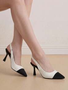 Eladyva Women Pumps - Hitam dan Putih - View 5