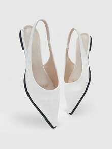 CUCCOO BIZCHIC Bailarinas de punta, zapatos bajos versátiles de mujer con estampado de cocodrilo para ir y venir, zapatos finos de slip-on - Blanco cocodrilo - Ver 7