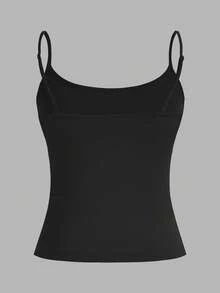 SHEIN EZwear 三件套休闲简约风黑白罗纹短款吊带背心，百搭夏季，适合度假、通勤、约会、派对、秋冬季、婚礼、海滩、毕业典礼等场合，时尚优雅，休闲百搭，适合外出、约会、预约、通勤等各种场合，闪亮亮片，优雅时尚，适合度假、休闲、Y2K风格等各种场合，适合毕业典礼等场合。 - 彩色 - 查看 6
