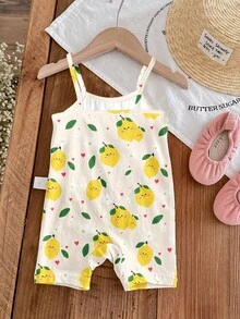 Mono informal de uso diario con estampado de limón para bebé niña - Multicolor - Ver 10