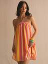 MUSERA Stripe Halterneck Flowy Mini Summer Dress Spring Summer Cosy Cute Daily Girly Vacation Sunlight Social