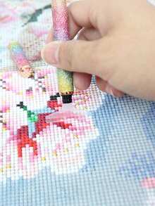 Sparkling Glitter Diamond Painting Pen Set,With 6 Replace Head,For Crafts Nail Art Cross Stitch, Rhinestone DIY Tools Kit - multicolor - View 3