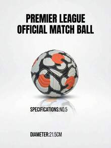 1 pièce Ballon de football haute élasticité, résistant à l'usure, anti-explosion, confortable, en tissu de haute qualité, couture de précision, convient pour l'entraînement et les matchs intérieurs et extérieurs - Multicolore - Voir 5
