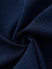 SHEIN Tall CURVE Pantalones sueltos de unicolor de talla grande - Azul Marino - Ver 3