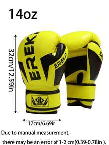 Yellow 8oz 10oz 12oz 14oz 16oz Unisex Breathable Boxing Gloves, Suitable For Boxing, Kickboxing, MMA, Muay Thai, MMA, And Heavy Bag Training. Comfortable Boxing Gloves. - Yellow - View 16