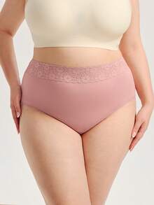 LUVLETTE Bộ 2 quần lót nữ Plus cạp cao chất liệu cotton thoáng khí, kiểu dáng basic nữ tính - Nhiều màu - Xem 10