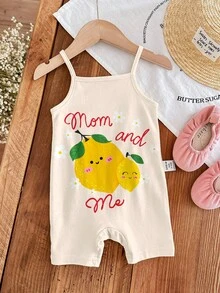 Mono informal de uso diario con estampado de limón para bebé niña - Multicolor - Ver 7