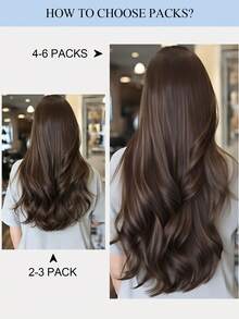 12-22 Inch 50s 8D Hair Extensions Straight Human Hair With Tiny Beads Dark Brown Invisible Mini Silicone Micro Bead Extensions For Caucasian Women  No Glue Sew-In Required Real Cold Fusion Tiny Beads Volume Length Soft Smooth - S02 - View 9