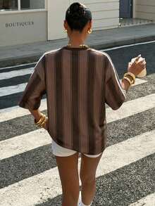 Teen Girls Simple T-Shirt Cartoon Pattern Versatile Suitable For Summer - Multicolor - View 2