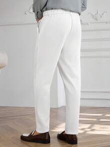 Core Aspect Pantalones casuales versátiles y con bolsillos parche para hombres - Blanco - Ver 3