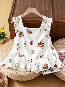 SHEIN Holidaya Áo kiểu nữ không tay dáng chữ A thêu hoa, màu trắng, thích hợp mặc đi biển, mặc thường ngày, đi nghỉ mát, đi làm, mặc mùa hè, mặc mùa hè, mặc mùa xuân, mặc nhiều lớp, áo kiểu thanh lịch, mặc công sở, trang phục văn phòng, thích hợp cho mùa xuân/hè. - Nhiều màu - Xem 3