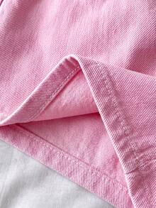 SHEIN 3件套 女童白色、蓝色、灰色牛仔短裤 - 彩色 - 查看 3