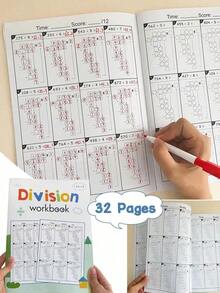 32 Pages Children's Basic Math Workbook, Includes Number Line Addition & Subtraction, Addition & Subtraction Within 1000, Mixed Operations, Multiplication & Division Exercises, Suitable For Preschool Home Education And Kindergarten, Cultivate Children's Interest In Learning Math, Improve Learning Ability, Stimulate Logical Thinking, An Ideal Gift For Children And Back-To-School Season - Multicolor - View 15