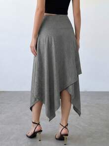 Modelyn Women's Casual Girlisim Pastal Asymmetric Hem Skirt, Autumn Golf - Multicolor - View 10