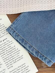 Cozy Pixies Áo vest cổ phồng màu mơ dễ thương cho bé gái, chất liệu vải dệt họa tiết, kết hợp với quần short màu xanh nhạt đa năng. - Nhiều màu - Xem 8