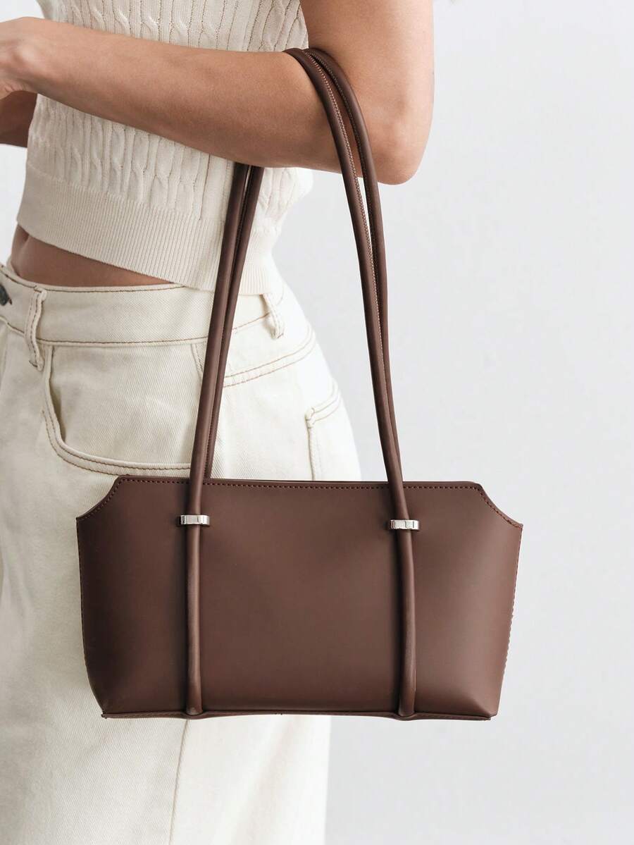 SHECARRY Women's Shoulder Bag, Exquisite And Simple Commuter Tote Bag - coffee color - View 1