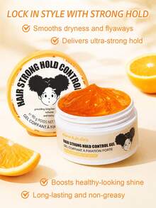 Slow Sunday Hair Strong Hold Control Gel, Wax Strong Hold Non-Greasy, Long-Lasting Hold, For Edge Broken Hair And Baby Hair, Good Choice For Vacation, Travel Essentials, Halloween & Christmas, Suitable For Fall & Winter Hair Styling, Autumn Essential - Cream - View 4