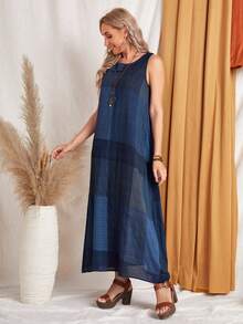 Faunlyn Slant Pocket Colorblock Dress - Multicolor - View 5