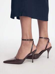 Mnmlis Elegant Workplace Daily High Heels Women Pointed Thin Heel Comfortable Insole Shoes - Brown - View 1