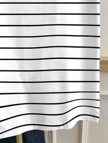 Resyla Women's Color Block Knight Print Striped Short Sleeve Round Neck T-Shirt - White - View 5