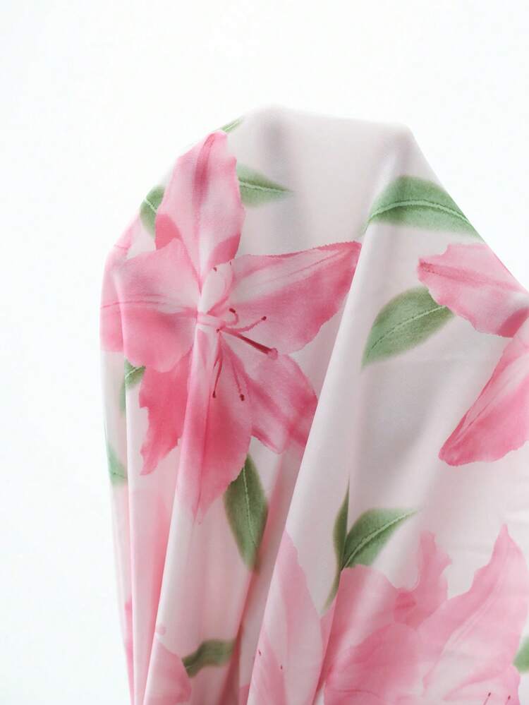 Plus Size Floral Print Casual Vacation Shirt