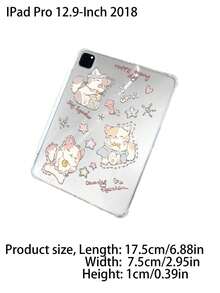 A Delicate And Cute Cartoon Cartoon Cat Double-Sided Painted Acrylic Transparent Crystal Back Cover, Shockproof And Durable, Suitable For IPad - Multicolor - View 3