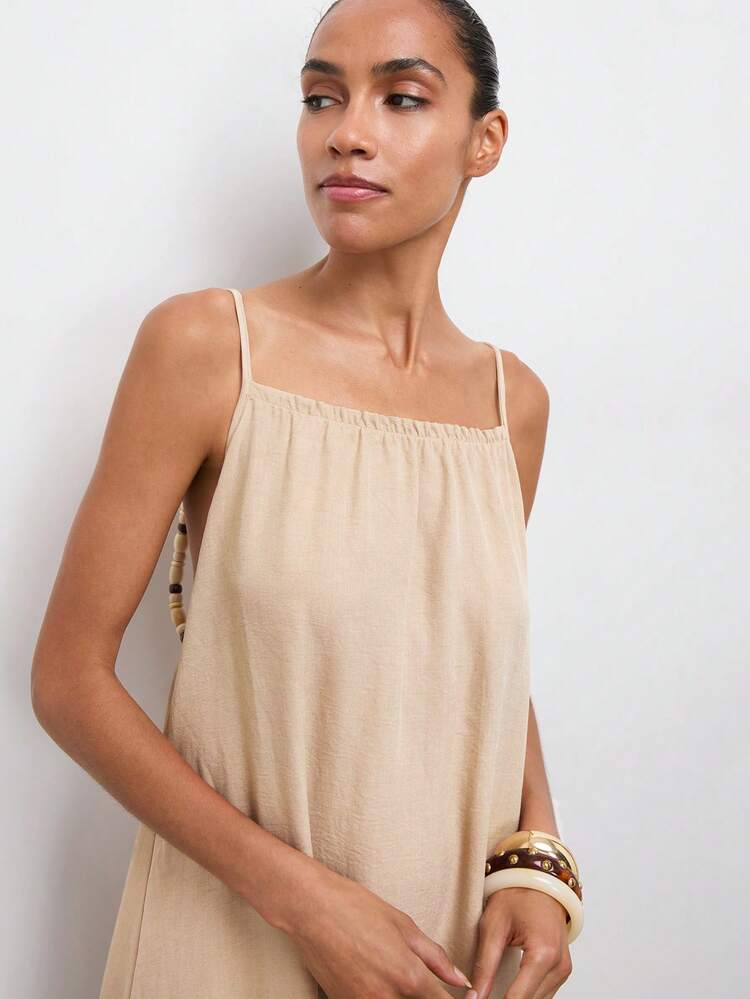 SHEIN Maija Women's White Backless Casual Party Long Slip Dress,Summmer Boho Vacation Holiday Summer Dresses,Beach Outfit,Graduation Dress, Outfits
