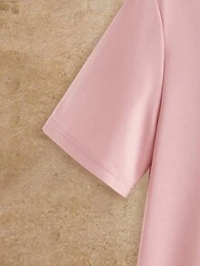 HIMLAND Áo thun nam tay ngắn cổ tròn, kiểu dáng thường ngày, đa năng, phù hợp mặc hàng ngày. - Hồng - Xem 5