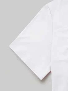 INAWLY Áo thun ngắn tay màu trơn dáng casual dành cho nữ, đa năng cho mùa hè. - Nhiều màu - Xem 3