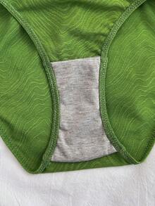 Napfluff 2pcs Lace Patchwork Bra Set - Green - View 4
