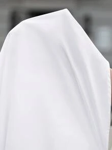 Manfinity Homme 男士白色休闲商务短袖衬衫 - 白色 - 查看 4