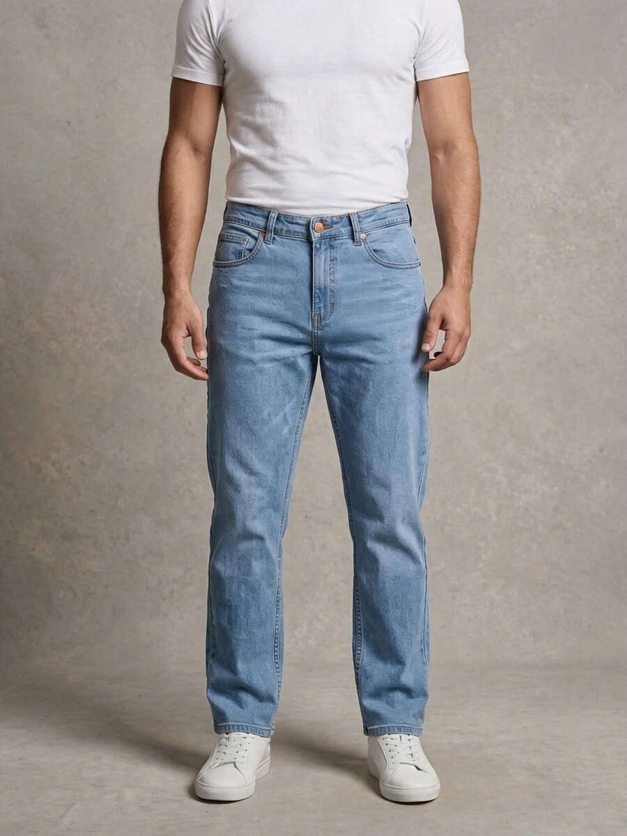 Pantalon de mezclilla para hombre - Azul - Ver 1