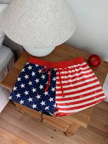 SHEIN EZwear Quần short nữ in họa tiết cờ Mỹ ngày 4 tháng 7, thích hợp cho đi làm hàng ngày, hẹn hò, tụ họp, mùa thu/đông/hè, Giáng sinh, Năm mới, Lễ Tạ ơn, tiệc tùng, đám cưới, bãi biển, lễ tốt nghiệp, thời trang, thanh lịch, thường ngày, đi chơi, hẹn hò, đặt chỗ, đi làm, lấp lánh, Ngày lễ tình nhân, sang trọng, kỳ nghỉ, thường ngày, Y2K, đi chơi, lễ tốt nghiệp, v.v. - Nhiều màu - Xem 5