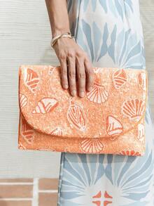SHECARRY Ladies Fashion Elegance Orange Sequins Overseas Elements Sequins Clutch Bag, Envelope Bag, Summer Vacation Seaside Beach Party Party Party - Orange - View 8