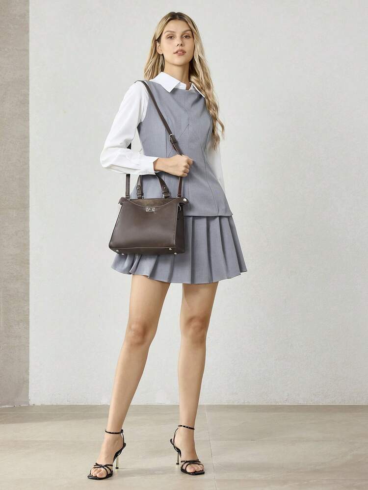 LADIES HANDBAG, EXQUISITE MINIMALIST COMMUTER SHOULDER BAG