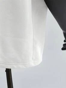 SWAVVY 男士字母印花撞色休闲百搭通勤短袖Polo衫 - 白色 - 查看 4