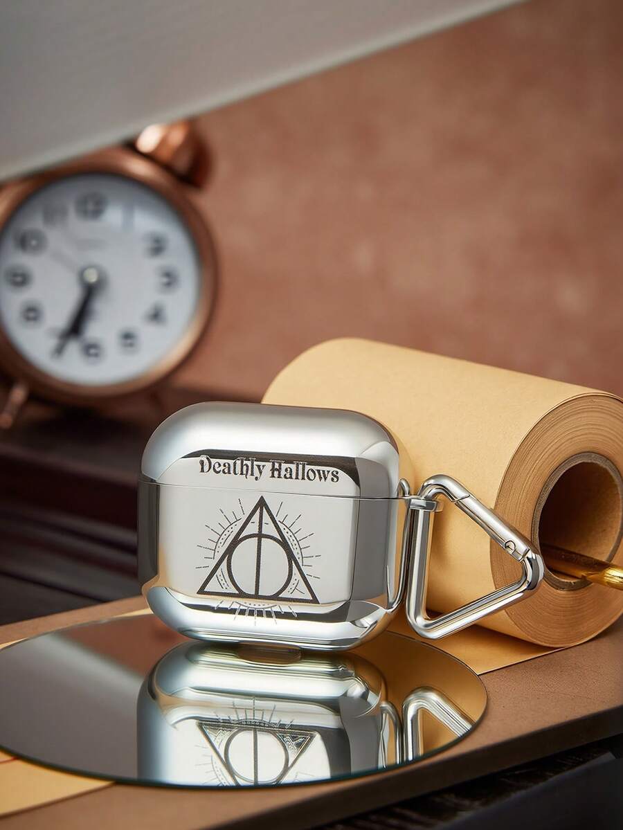 HARRY POTTER X SHEIN 防摔电镀蓝牙耳机保护套,带三角形弹簧扣 - 彩色 - 查看 1