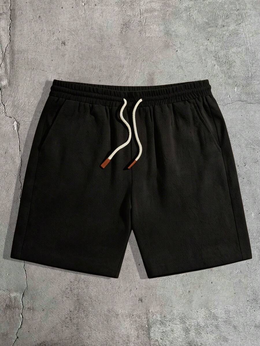 AXEPEAK Quần short cạp rút cho nam - màu đen - Xem 1