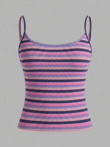 SHEIN EZwear 三件套休闲简约风黑白罗纹短款吊带背心，百搭夏季，适合度假、通勤、约会、派对、秋冬季、婚礼、海滩、毕业典礼等场合，时尚优雅，休闲百搭，适合外出、约会、预约、通勤等各种场合，闪亮亮片，优雅时尚，适合度假、休闲、Y2K风格等各种场合，适合毕业典礼等场合。 - 彩色 - 查看 7